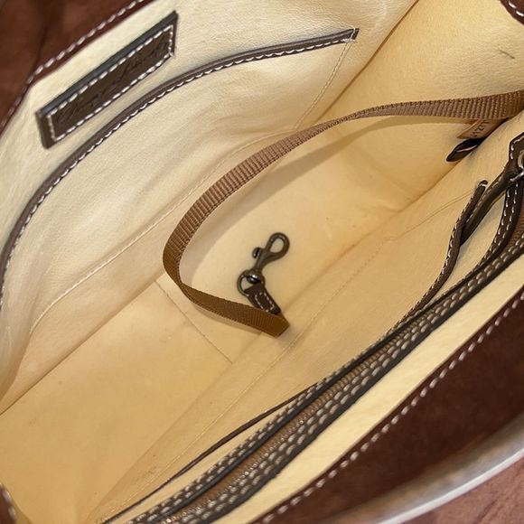 Dooney & Bourke brown leather shoulder bag purse - Picture 9 of 15